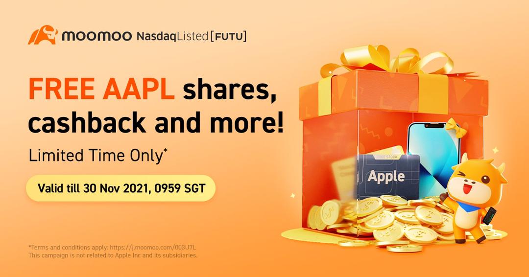 Sign Up with New Singapore Broker Futu SG and Get 1 FREE Apple Share and  180 Days Commission-free Trading. My Review of moomoo. (September 2021  Update)